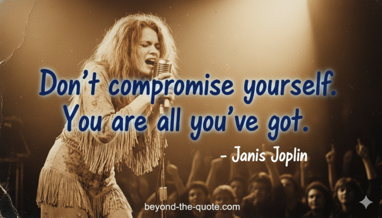 Stay True: Unpacking Janis Joplin’s Powerful Advice – “Don’t Compromise Yourself. You Are All You’ve Got.”