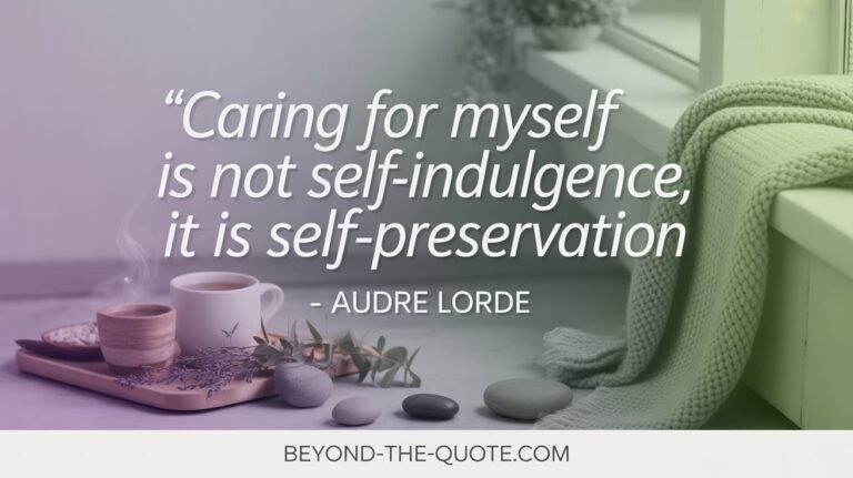 "Caring for myself is not self-indulgence, it is self-preservation" – Audre Lorde