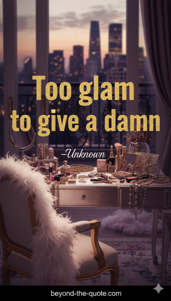 Too Glam to Give a Damn