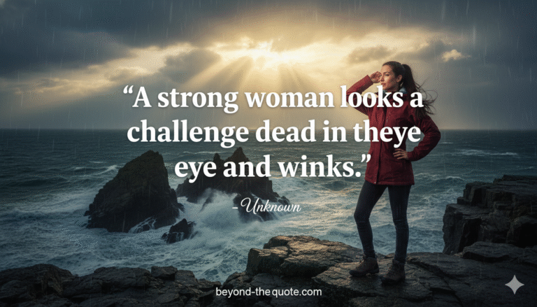 The Power of a Wink: Decoding the Quote, “A strong woman looks a challenge dead in the eye and winks.”