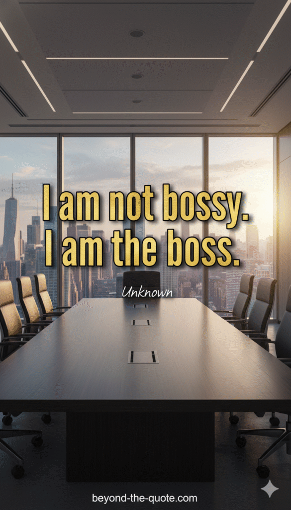 A wide-angle shot of a modern, empty boardroom with a long, polished table and chairs, offering a panoramic view of a city skyline at sunset through large windows