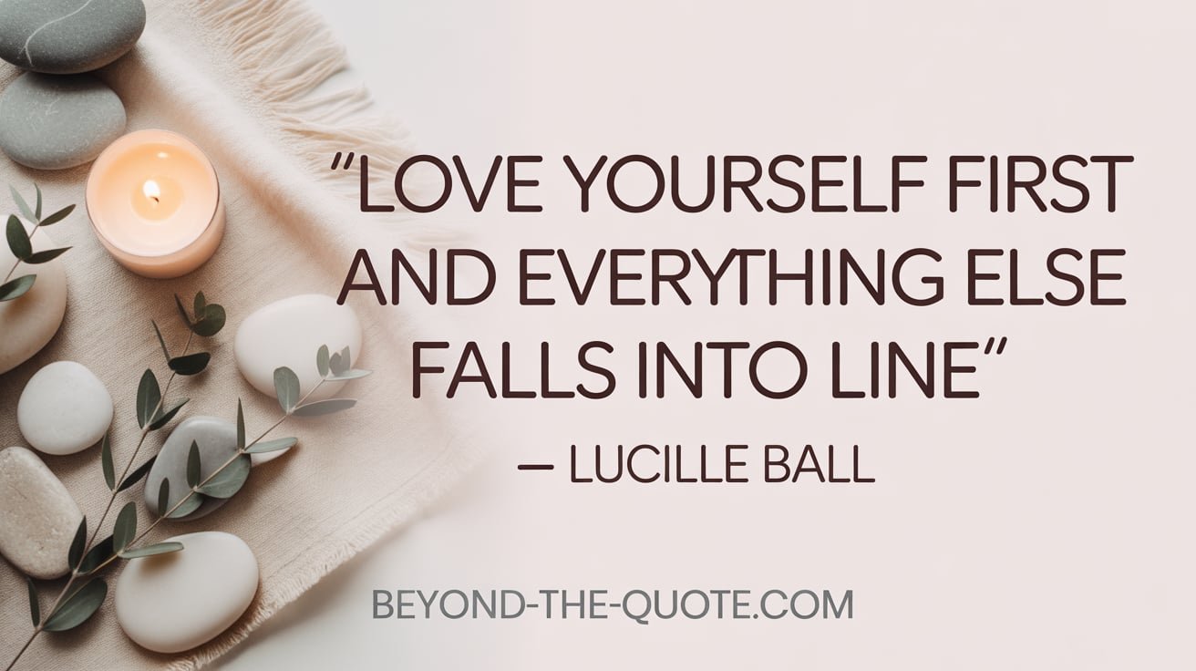 “Love yourself first and everything else falls into line” – Lucille Bal