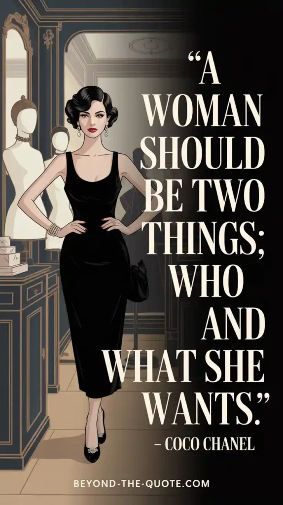 "A woman should be two things: who and what she wants." - Coco Chanel