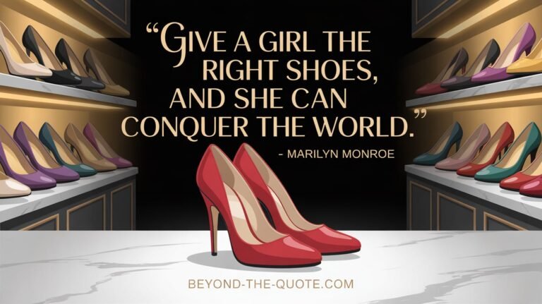 "Give a girl the right shoes, and she can conquer the world." - Marilyn Monroe