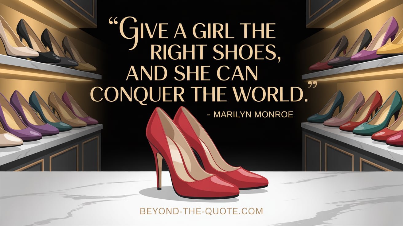 "Give a girl the right shoes, and she can conquer the world." - Marilyn Monroe