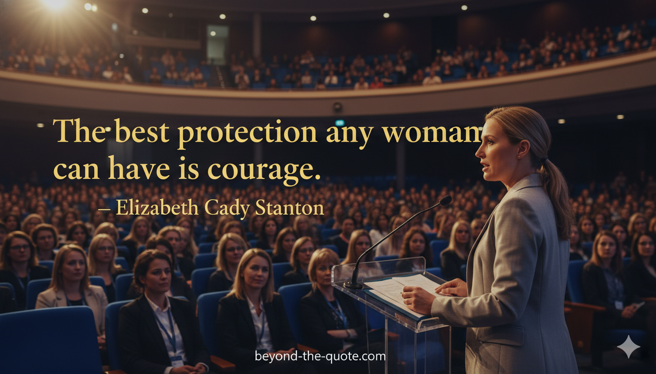 “The best protection any woman can have is courage.” — Elizabeth Cady Stanton