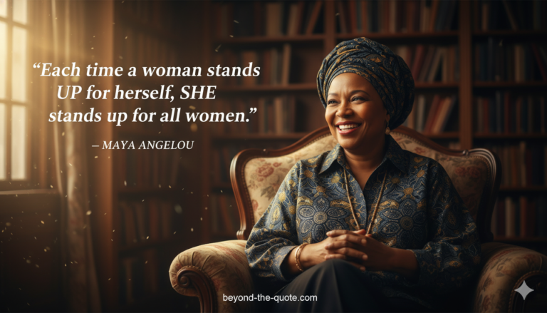 “Each time a woman stands up for herself, she stands up for all women.” — Maya Angelou