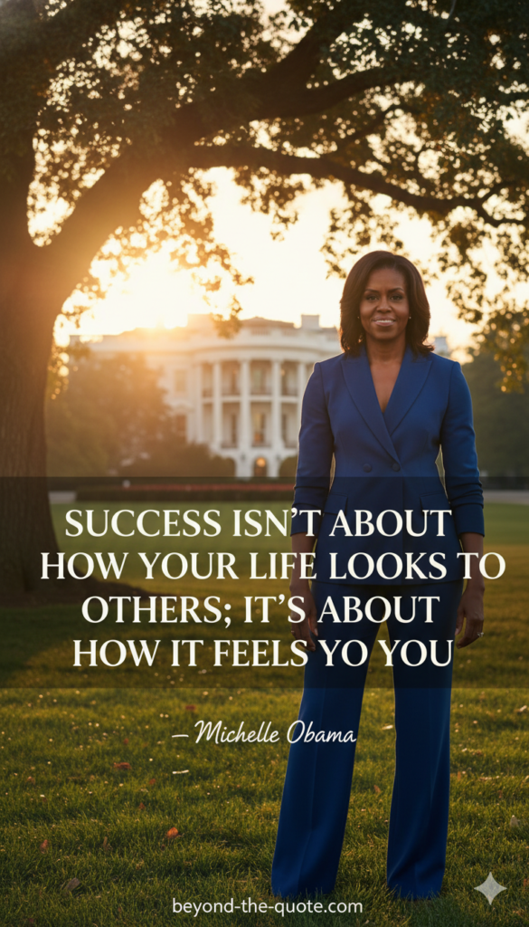 “Success isn’t about how your life looks to others; it’s about how it feels to you.” - Michelle Obama